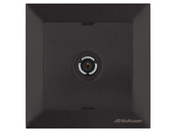 Розетка телевиз. 1-ая (скрытая, с/з, 11dB, переходная) черная, DARIA, MUTLUSAN, фото 1