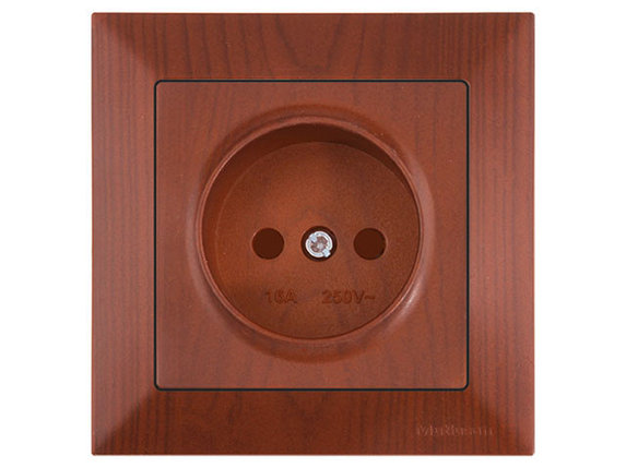 Розетка 1-ая (скрытая, б/з, шторки) вишня, DARIA, MUTLUSAN, фото 1