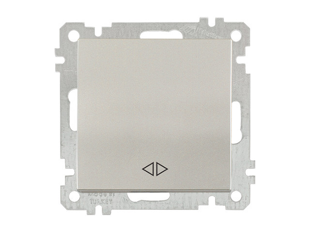 Выключатель промежуточный многопозиционный (скрытый, без рамки, пруж. зажим) титан, DARIA, MUTLUSAN