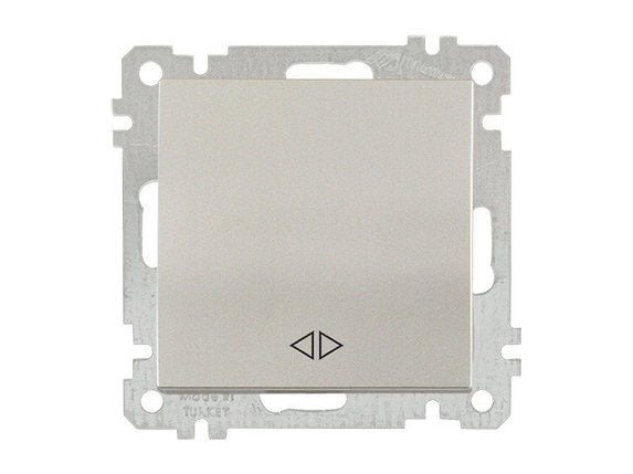 Выключатель промежуточный многопозиционный (скрытый, без рамки, пруж. зажим) титан, DARIA, MUTLUSAN, фото 1