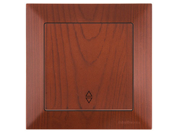 Выключатель проходной 1-клав. (скрытый, пруж. зажим) вишня, DARIA, MUTLUSAN, фото 1