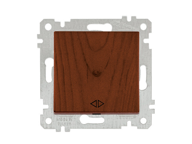 Выключатель промежуточный многопозиционный (скрытый, без рамки, пруж. зажим) орех, RITA, MUTLUSAN