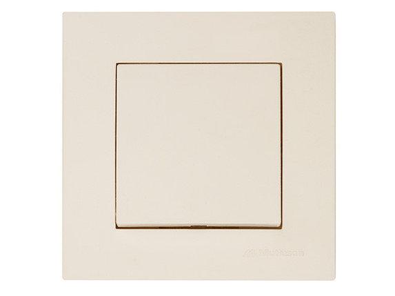 Выключатель двухполюсный (скрытый, пруж. зажим) кремовый, RITA, MUTLUSAN, фото 1