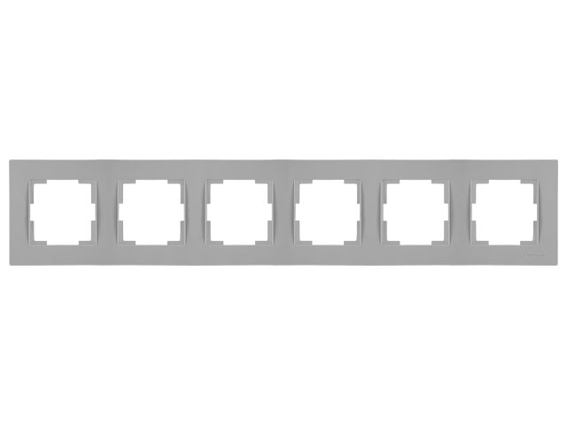 Рамка 6-ая горизонтальная серая, RITA, MUTLUSAN