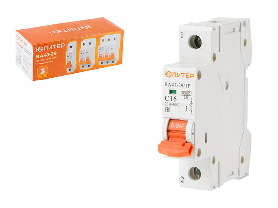 Автоматич. выключатель ВА47-29 1Р 63А 4,5кА х-ка С ЮПИТЕР, фото 1