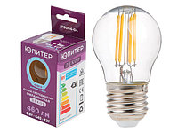 Лампа светодиодная филаментная G45 ШАР 6 Вт E27 4000К ЮПИТЕР ДЕКОР