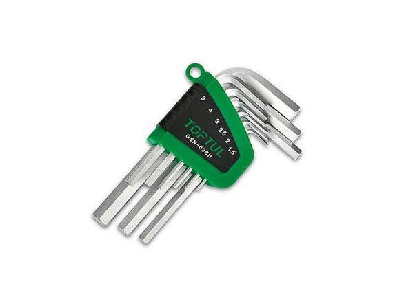 Набор ключей шестигр. 1,5-10мм 9шт коротк. TOPTUL (GSN-09SH), фото 1