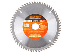 Диск пильный 160х20/16 мм 60 зуб. по дереву STARTUL