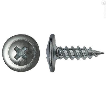 Саморез 4.2х16 мм с прессшайбой, цинк, острый (1000 шт в карт. уп.) STARFIX, фото 1