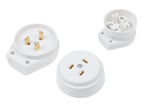 Соединитель (вилка + розетка) к электроплите (открытая уст., с/з, 32А, 250В) СЭ РВШ 32-002 Юпитер, фото 1