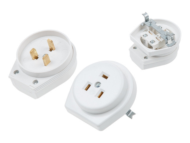 Соединитель (вилка + розетка) к электроплите (скрытая уст., с/з, 32А, 250В) СЭ РВШ 32-003 Юпитер