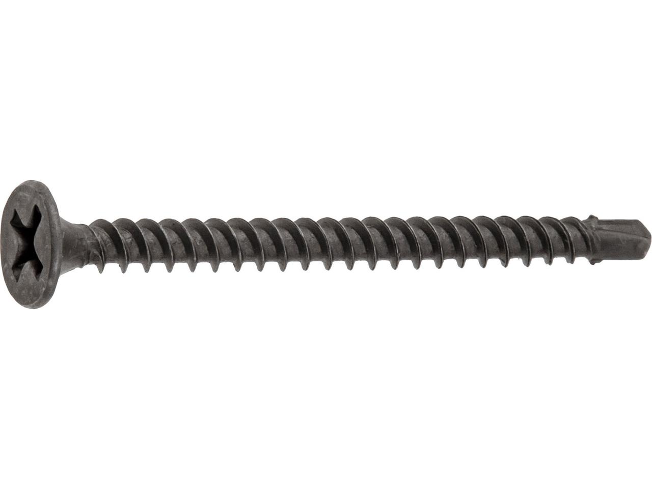 Саморез 4.2х66 мм для монтажа ГКЛ к металлу, фосфат, со сверлом (10 шт в зип-локе) STARFIX