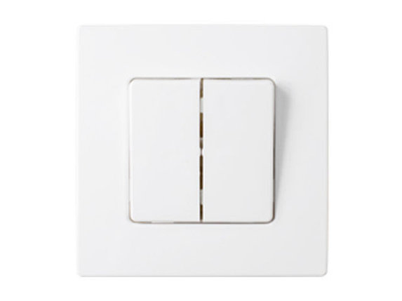 Выключатель 2 клав. (cкрытый, 10А) белый, Мастер, BYLECTRICA, фото 1