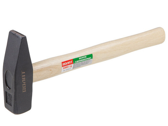 Молоток 1,0кг с дер.рукояткой ВОЛАТ, фото 1