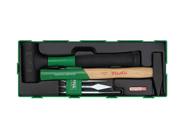 Набор-сет молотки, выколотки и зубила 7предм. TOPTU