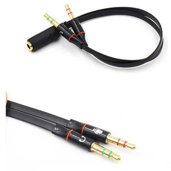 Переходник 2xJack 3.5mm(M) - 1xJack 3.5mm(F) XGT3