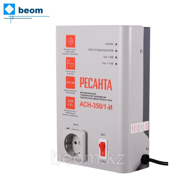 Стабилизатор Ресанта АСН-350/1-И (300Вт | 220В | от 90 до 300В | Вес, кг 1.746 | настенный | инверторный), фото 1