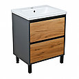 Комплект Тумба с умывальником Сиена 60 с умывальником Olivia 60 (напольная), фото 5