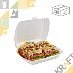 Ланчбокс Вспененный Белый 1 секц 247*208 (130шт/уп)
