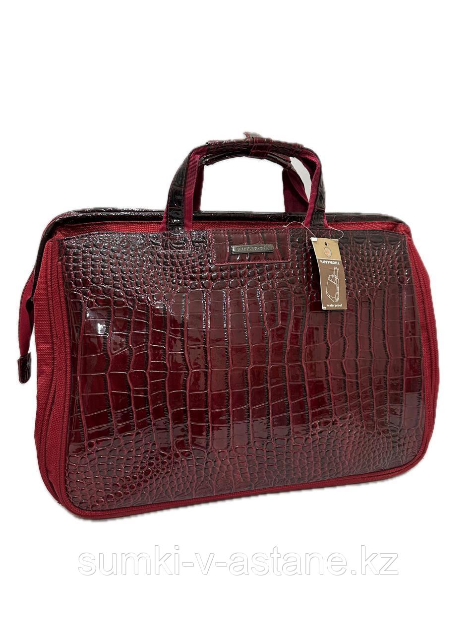 Женский дорожный саквояж "Happy People", компактный размер, ручная кладь, водонепроницаемый., фото 1