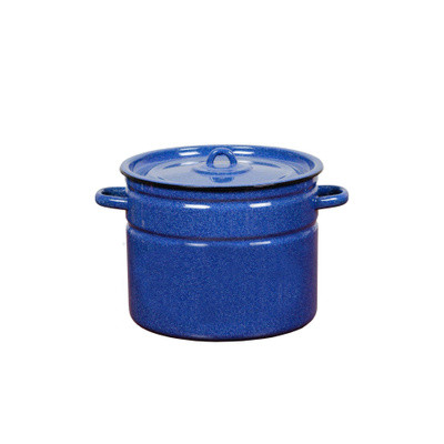 Кастрюля эмалированная 9 л, Стальэмаль 2с200, без рисунка, синий, с зерном, фото 1