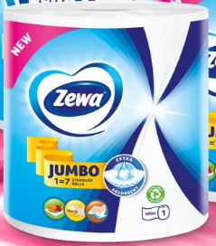 Полотенца бумажные Zewa Jambo  2-слойные  325 отрывов 1 рулон, фото 1