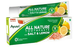 Зубная паста с солью и лимоном, Ayusri, 150 гр с щеткой