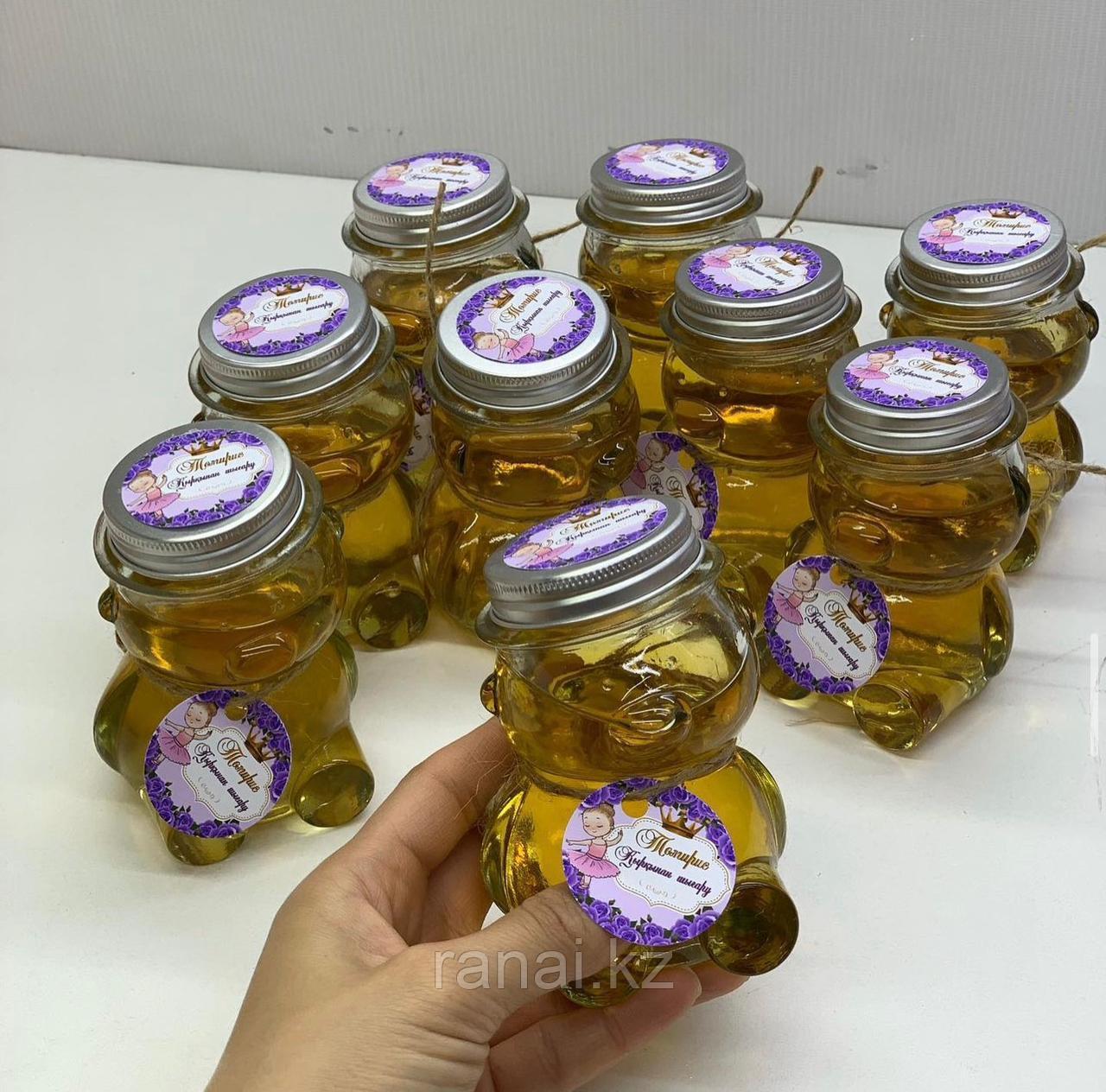 Мёд в стеклянной банке ''Мишка'' 160мл, фото 1