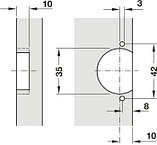 Ответная часть для замка на раздвижные двери, 22 мм., фото 4