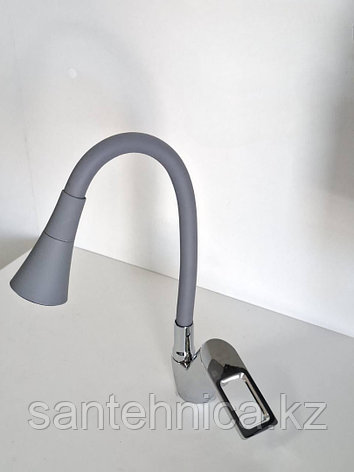 Қоспалауыш /Смеситель Кристалл 748-404G гибкий серый, фото 1