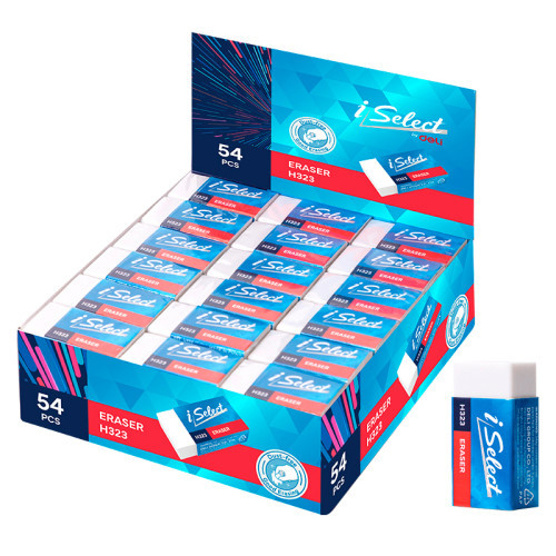 Ластик DELI " i Select", прямоугольный, белый (33х17х10 мм), фото 1