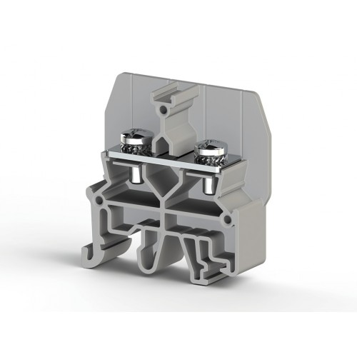 Болтовой Клеммник под вилочный наконечник на DIN-рейку 6 мм.кв. (желтый); CPB 6B, фото 1