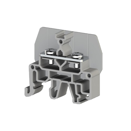 Болтовой Клеммник под вилочный наконечник на DIN-рейку 6 мм.кв. (серый); CPB 6, фото 1