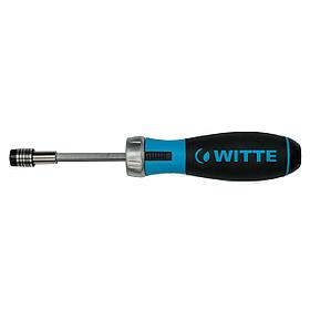 Отвертка реверсивная с трещоткой и набором бит в рукоятке WITTE BITDRIVE Ratchet 468021000