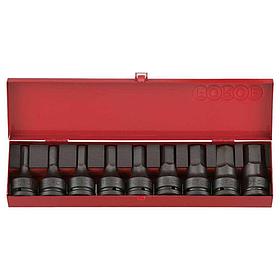 Набор ударных 6-гранных бит-насадок FORCE 3/4" 14-32мм 9шт. 6091