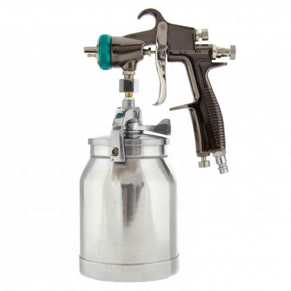 Краскопульт пневматический STELS AS 951 LVLP 1л нижний бачок 57368, фото 1