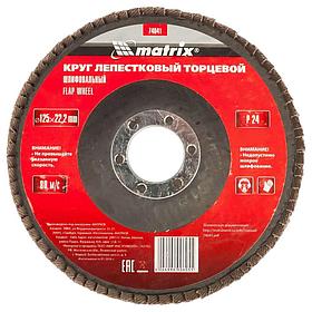 Круг лепестковый торцевой для УШМ MATRIX P24 125х22.2мм 74041