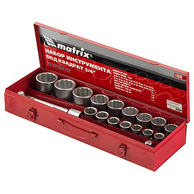Набор торцевых головок MATRIX 3/4 19-50мм 20шт. 13536