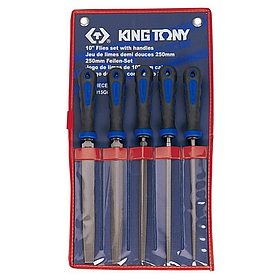Набор напильников KING TONY 250 мм двухкомпонентные рукоятки 5шт 1015GQ