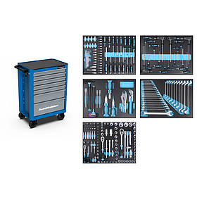 Инструментальная тележка AutoMeister TM1B7N-218 + набор инструмента 218шт. T15218E