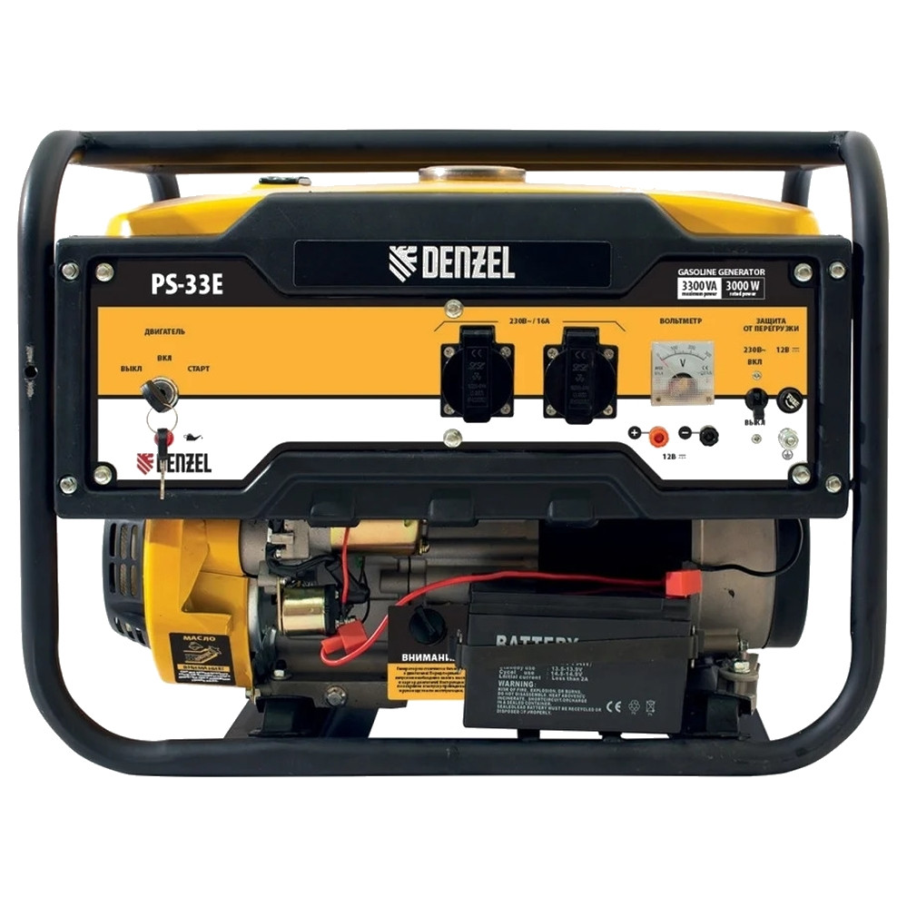 Генератор бензиновый DENZEL PS-33E 94537, фото 1