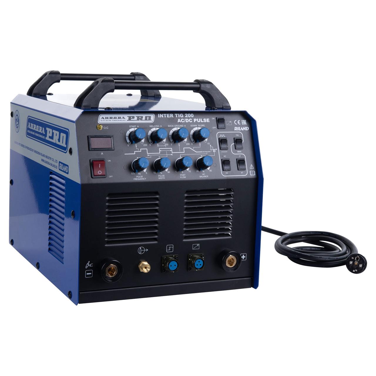 Сварочный аппарат инверторный аргонодуговой Aurora-Pro INTER TIG 200 AC/DC PULSE 10052, фото 1