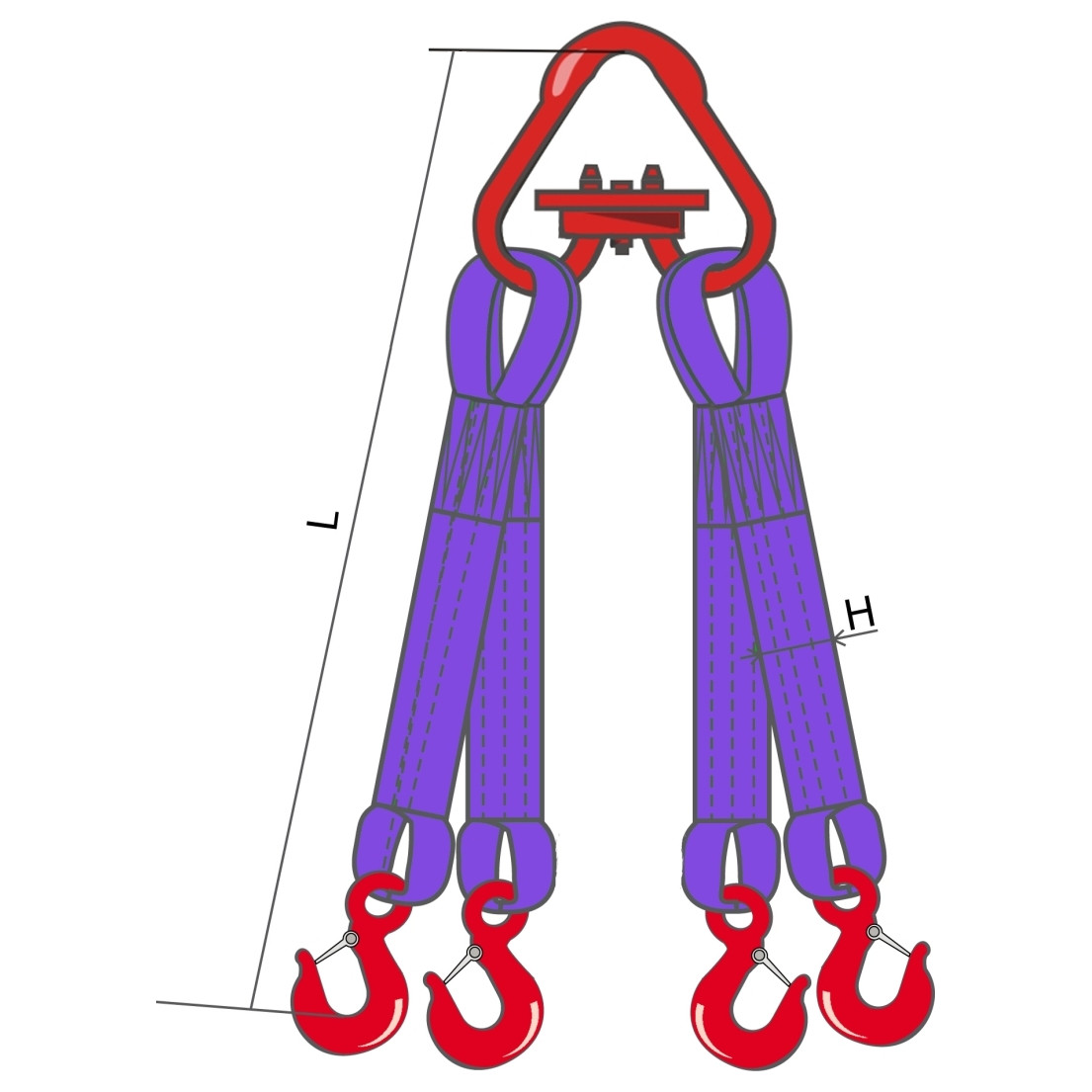 Строп текстильный TOR 4СТ 2.1т 4м 30мм 1011638, фото 1