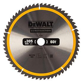 Диск пильный по дереву DeWALT "CONSTRUCTION" T60 305х30мм DT1960-QZ