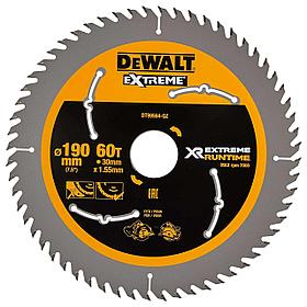Пильный диск по дереву DeWALT "EXTREME RUNTIME" T60 190x30мм DT99564-QZ