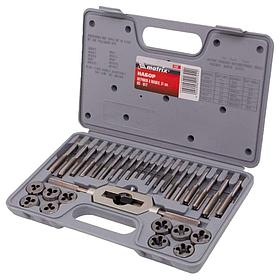 Набор метчиков и плашек MATRIX М3-М12 31шт. 77337