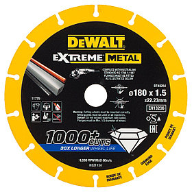 Диск отрезной алмазный по металлу DeWALT "EXTREME" METAL 180х1.5х22.23мм DT40254-QZ