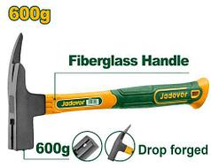 JDHM3360, JADEVER, КРОВЕЛЬНЫЙ МОЛОТОК 600ГР, РУЧКА ИЗ СТЕКЛОВОКНА,
