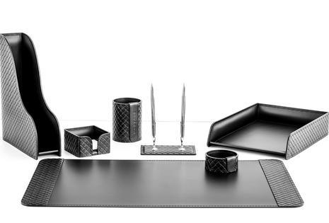 Настольный набор Buvardo COMFORT, 7 предметов  из кожи Full Grain тречча/Cuoietto, фото 1