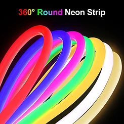 Гибкий Неон LED 360 цветной (круглый) - бухта 50м